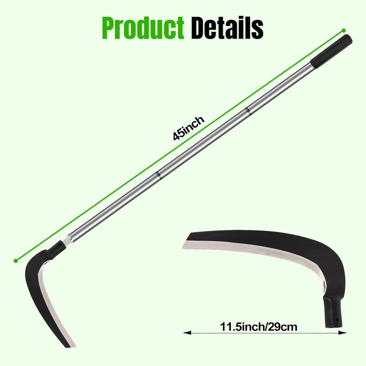 Scythe Tool for Grass Cutting, Weeding Sickle Garden Tools
