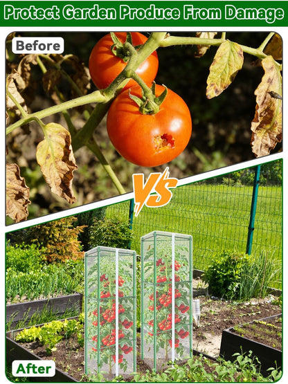 61x16.1 in Garden Tomato Plant Cover Netting for Tomato Cage