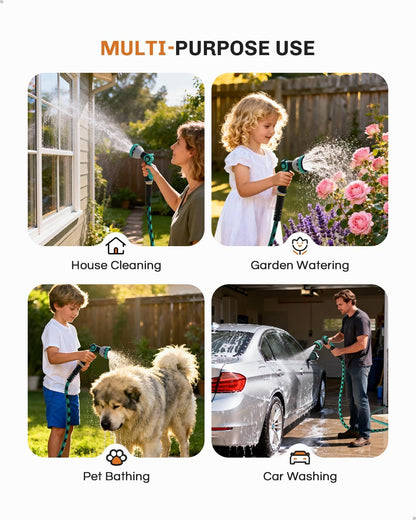 Short Garden Hose 3ft Heavy Duty Durable Anti Kink Flexible 5/8 in Water Leader Hose for Drinking Water Safe BPA Free, All-weather Lightweight Water Hose for Garden RV Camper Marine