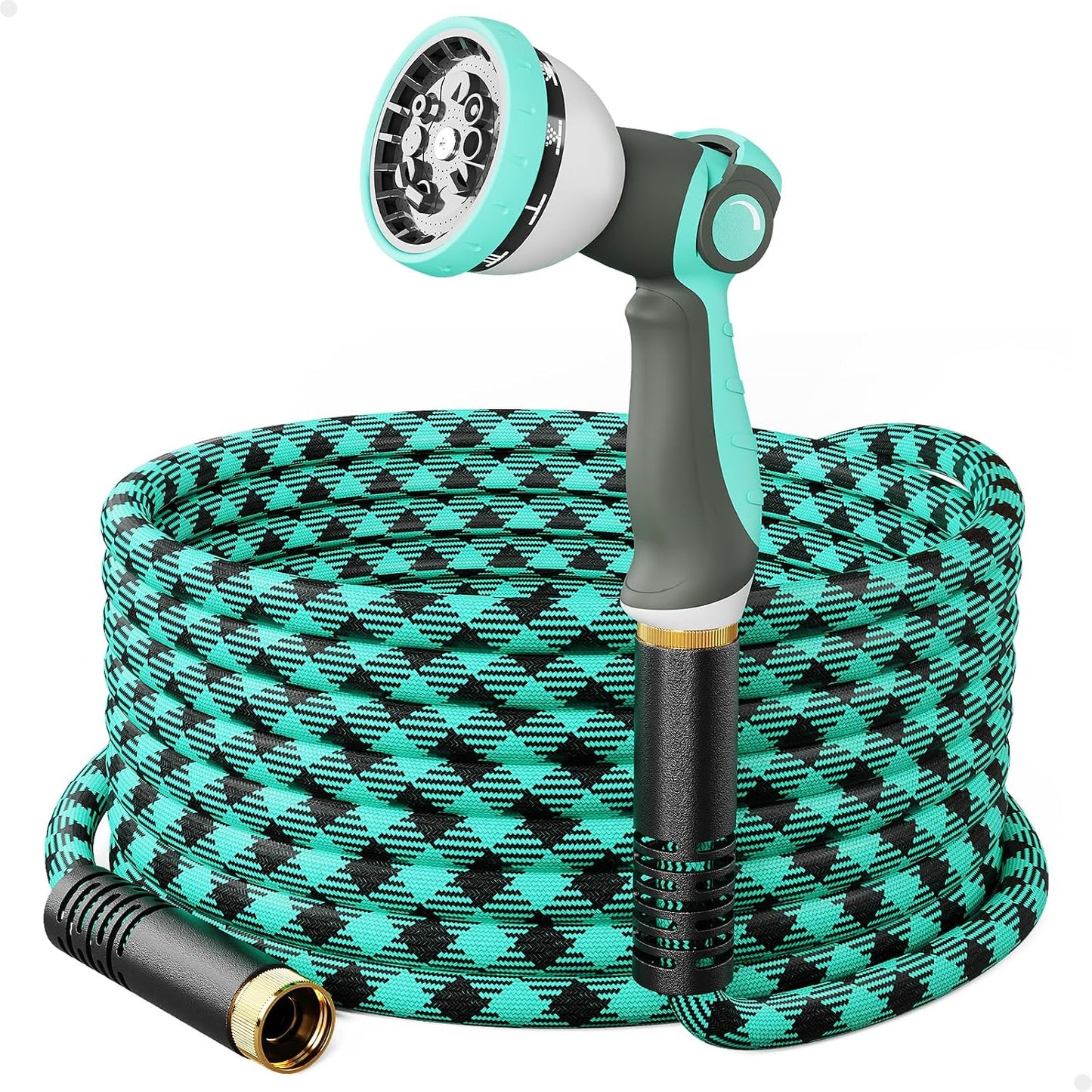 Short Garden Hose 3ft Heavy Duty Durable Anti Kink Flexible 5/8 in Water Leader Hose for Drinking Water Safe BPA Free, All-weather Lightweight Water Hose for Garden RV Camper Marine