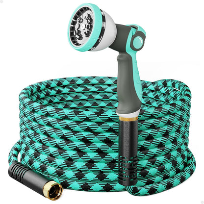 Short Garden Hose 3ft Heavy Duty Durable Anti Kink Flexible 5/8 in Water Leader Hose for Drinking Water Safe BPA Free, All-weather Lightweight Water Hose for Garden RV Camper Marine