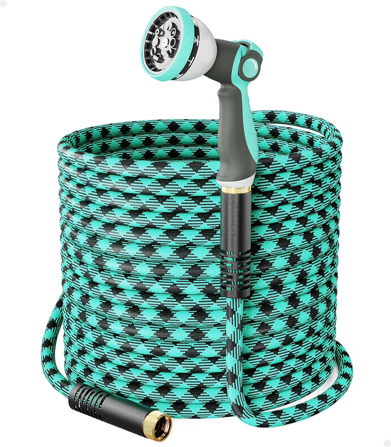 Short Garden Hose 3ft Heavy Duty Durable Anti Kink Flexible 5/8 in Water Leader Hose for Drinking Water Safe BPA Free, All-weather Lightweight Water Hose for Garden RV Camper Marine