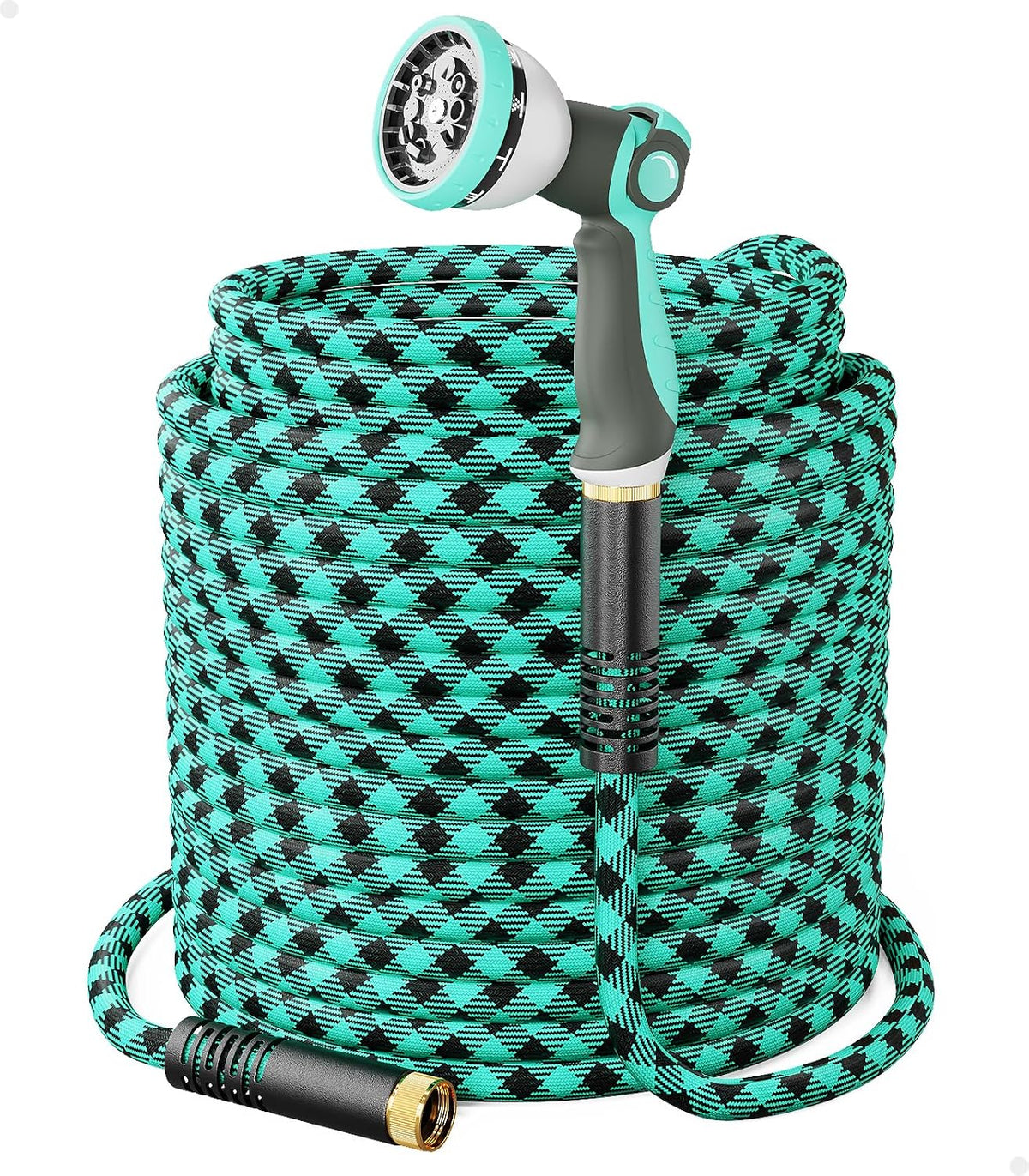 Short Garden Hose 3ft Heavy Duty Durable Anti Kink Flexible 5/8 in Water Leader Hose for Drinking Water Safe BPA Free, All-weather Lightweight Water Hose for Garden RV Camper Marine