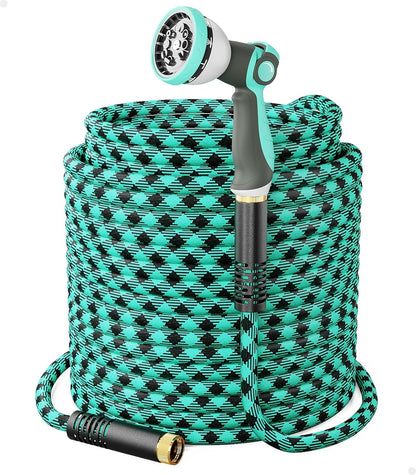 Short Garden Hose 3ft Heavy Duty Durable Anti Kink Flexible 5/8 in Water Leader Hose for Drinking Water Safe BPA Free, All-weather Lightweight Water Hose for Garden RV Camper Marine