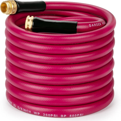 Short Garden Hose 3ft Heavy Duty Durable Anti Kink Flexible 5/8 in Water Leader Hose for Drinking Water Safe BPA Free, All-weather Lightweight Water Hose for Garden RV Camper Marine