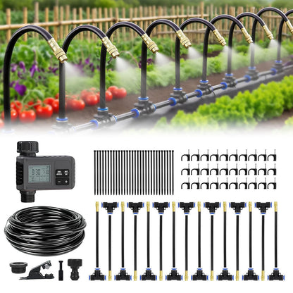 Drip Irrigation System Kit, 50FT Automatic Watering with Timer
