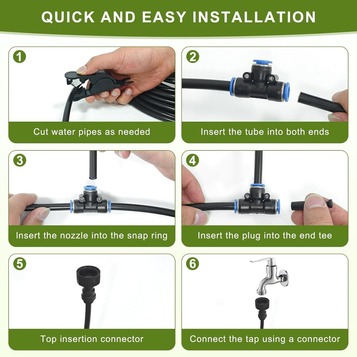 Drip Irrigation System Kit, 50FT Automatic Watering with Timer