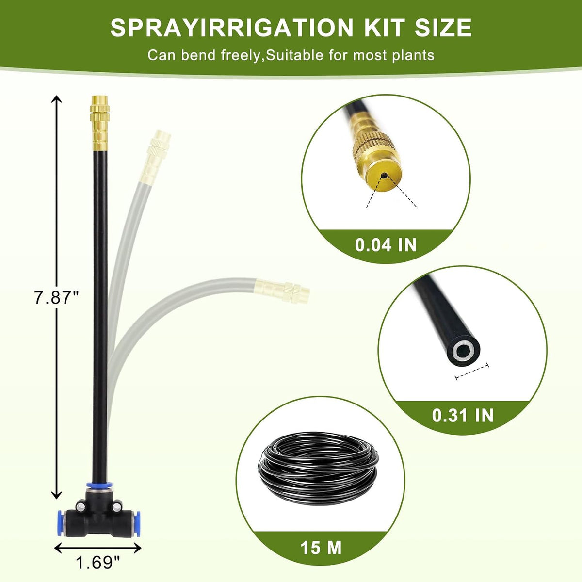 Drip Irrigation System Kit, 50FT Automatic Watering with Timer