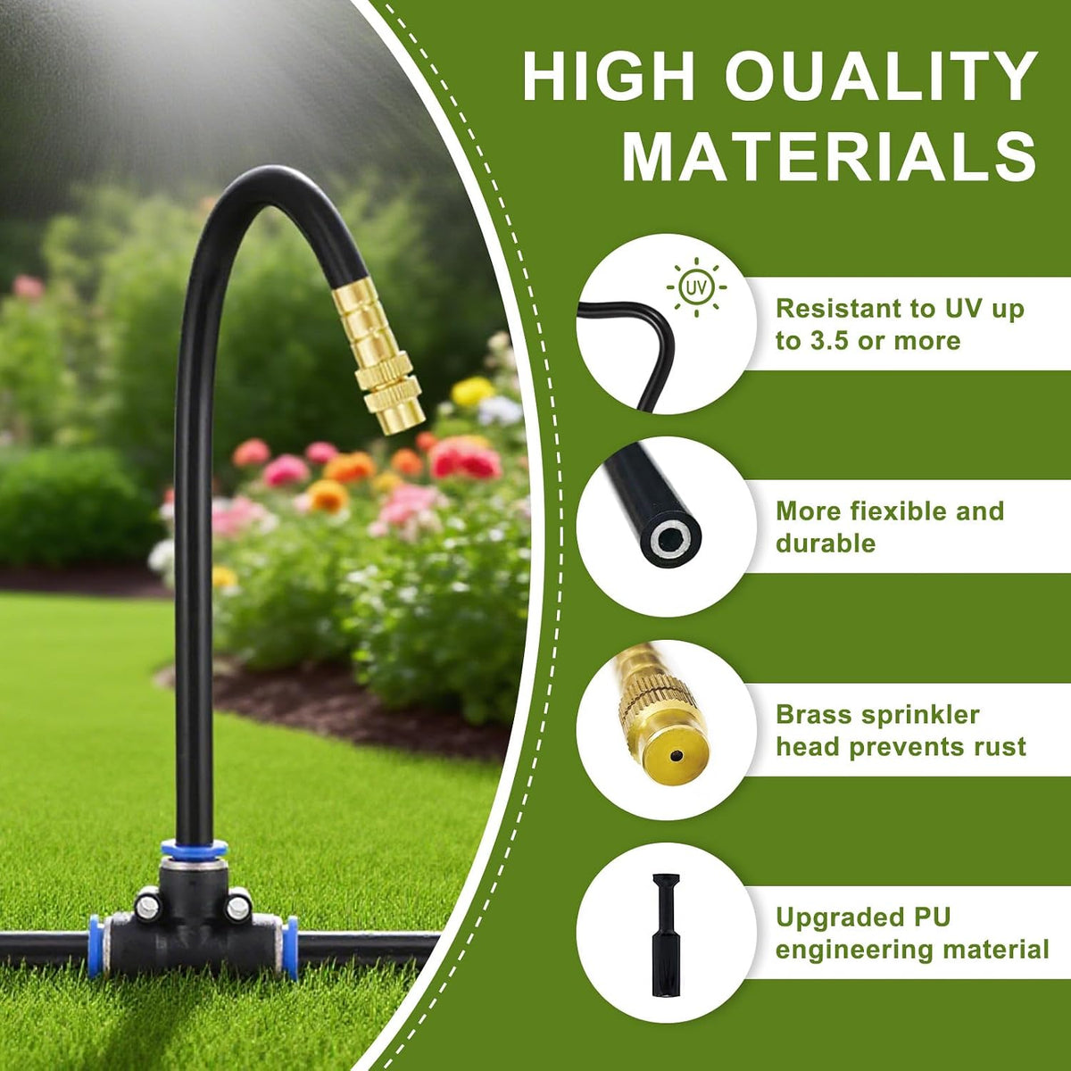 Drip Irrigation System Kit, 50FT Automatic Watering with Timer