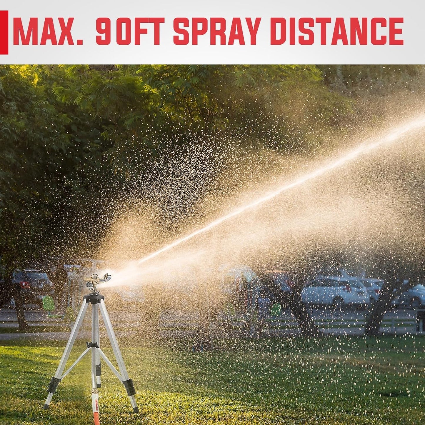 18-36in Heavy Duty Impact Sprinkler with 360° Large Area, 2PCS