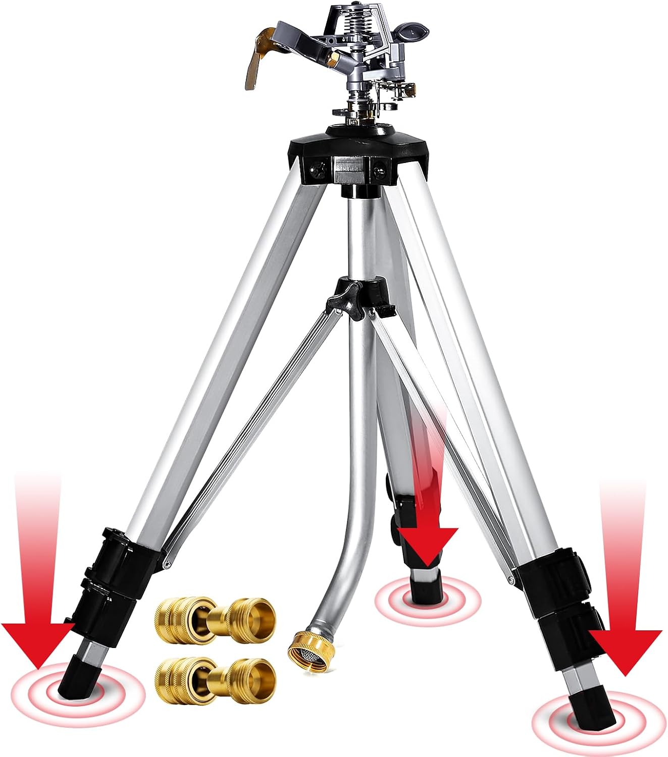 18-36in Heavy Duty Impact Sprinkler with 360° Large Area, 2PCS
