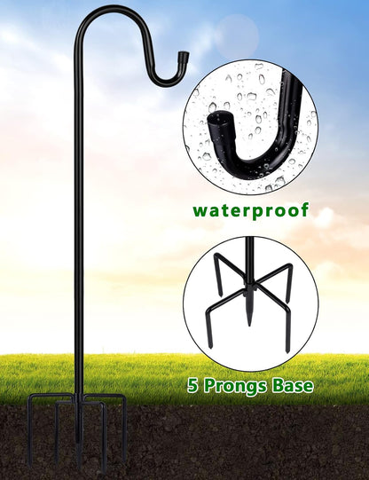Shepherd-Hooks Adjustable for Bird-Feeder Lantern Plant-Hook Garden-Stake - Plant Stand Hanger for Outdoor Flower Basket, Bird Feeder Hanger Weddings Decor