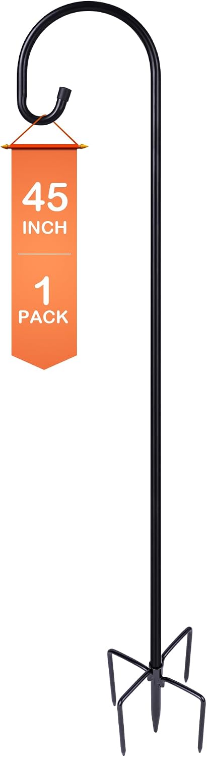 Shepherd-Hooks Adjustable for Bird-Feeder Lantern Plant-Hook Garden-Stake - Plant Stand Hanger for Outdoor Flower Basket, Bird Feeder Hanger Weddings Decor