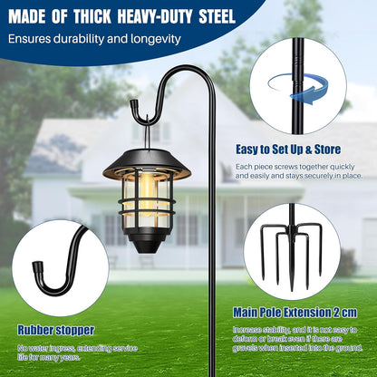 Shepherd-Hooks Adjustable for Bird-Feeder Lantern Plant-Hook Garden-Stake - Plant Stand Hanger for Outdoor Flower Basket, Bird Feeder Hanger Weddings Decor