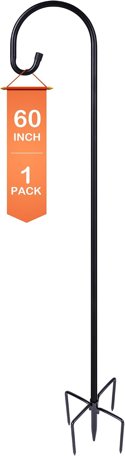 Shepherd-Hooks Adjustable for Bird-Feeder Lantern Plant-Hook Garden-Stake - Plant Stand Hanger for Outdoor Flower Basket, Bird Feeder Hanger Weddings Decor