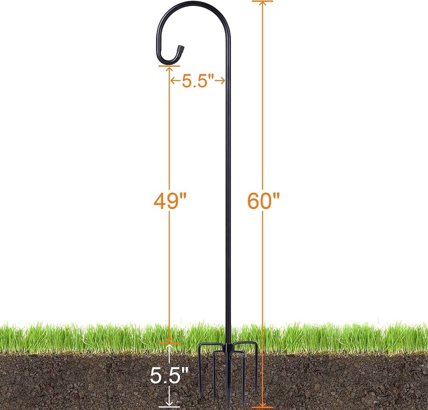 Shepherd-Hooks Adjustable for Bird-Feeder Lantern Plant-Hook Garden-Stake - Plant Stand Hanger for Outdoor Flower Basket, Bird Feeder Hanger Weddings Decor