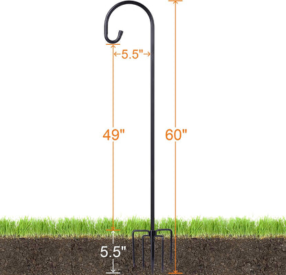Shepherd-Hooks Adjustable for Bird-Feeder Lantern Plant-Hook Garden-Stake - Plant Stand Hanger for Outdoor Flower Basket, Bird Feeder Hanger Weddings Decor
