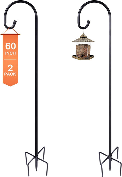 Shepherd-Hooks Adjustable for Bird-Feeder Lantern Plant-Hook Garden-Stake - Plant Stand Hanger for Outdoor Flower Basket, Bird Feeder Hanger Weddings Decor