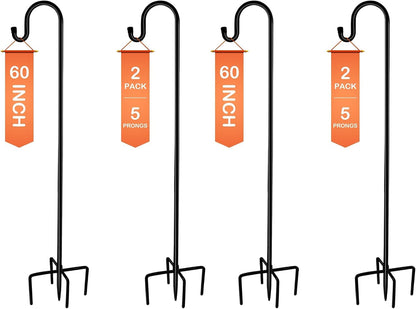 Shepherd-Hooks Adjustable for Bird-Feeder Lantern Plant-Hook Garden-Stake - Plant Stand Hanger for Outdoor Flower Basket, Bird Feeder Hanger Weddings Decor