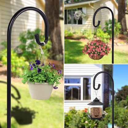 Shepherd-Hooks Adjustable for Bird-Feeder Lantern Plant-Hook Garden-Stake - Plant Stand Hanger for Outdoor Flower Basket, Bird Feeder Hanger Weddings Decor