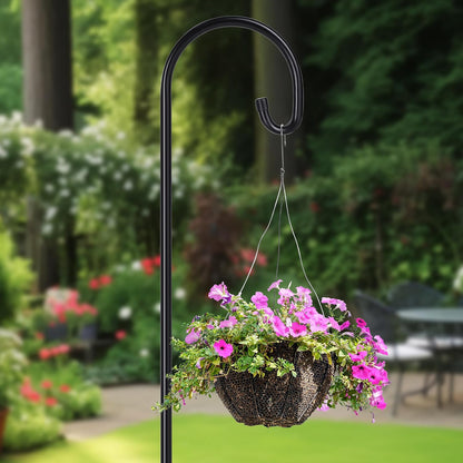 Shepherd-Hooks Adjustable for Bird-Feeder Lantern Plant-Hook Garden-Stake - Plant Stand Hanger for Outdoor Flower Basket, Bird Feeder Hanger Weddings Decor