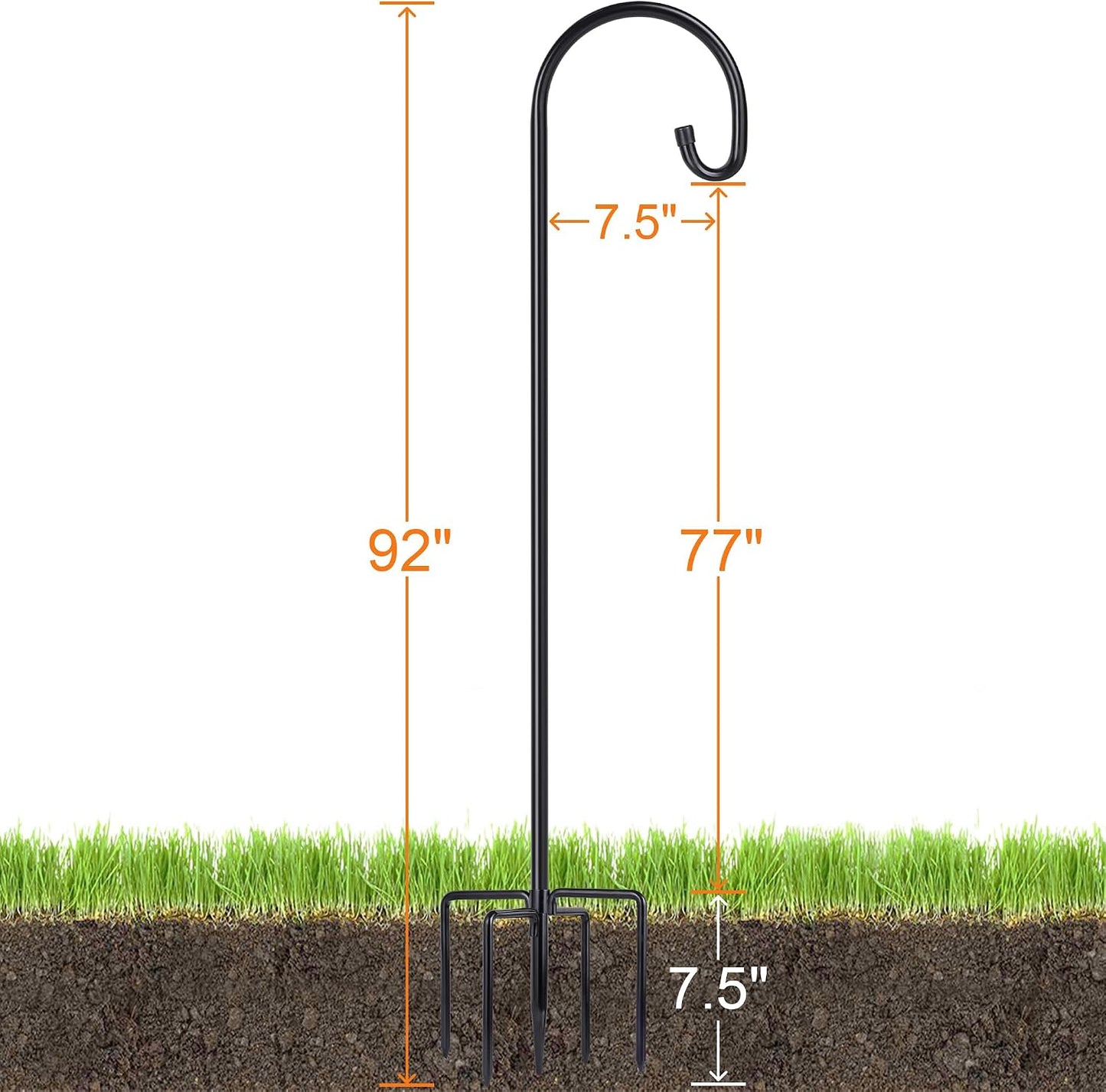 Shepherd-Hooks Adjustable for Bird-Feeder Lantern Plant-Hook Garden-Stake - Plant Stand Hanger for Outdoor Flower Basket, Bird Feeder Hanger Weddings Decor