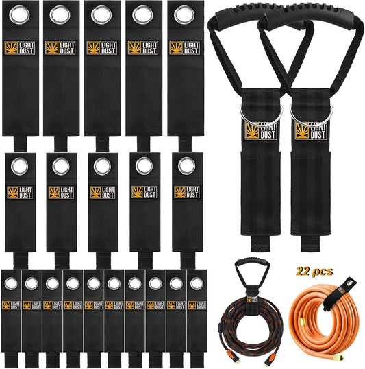 22PCS Garage Storage Straps, Extension Cord Holder RV Cord Organizer Wraps