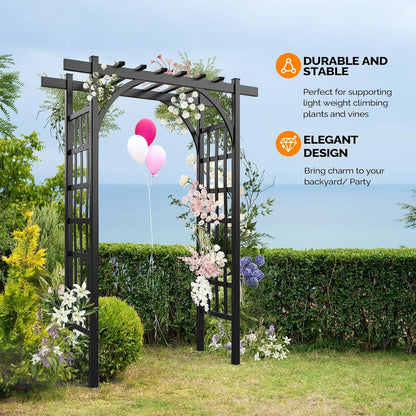 Garden Arbor, PVC Wedding Arch for Ceremony Party, Garden Trellis for Climbing Plants Outdoor, Arch Backdrop Stand for Garden, Backyard, Lawn, Wedding