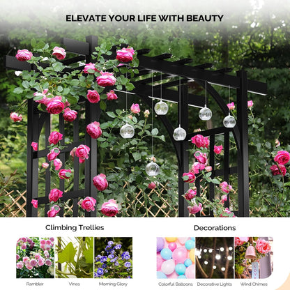 Garden Arbor, PVC Wedding Arch for Ceremony Party, Garden Trellis for Climbing Plants Outdoor, Arch Backdrop Stand for Garden, Backyard, Lawn, Wedding
