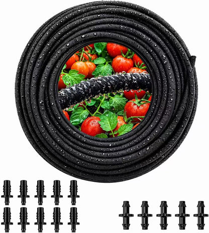 1/4 Soaker Hose Inch 100 FT, Irrigation for Vegetable Beds, Trees & Flowers