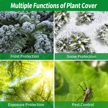 Plant Covers Freeze Protection, 10x50 FT Frost Cloths for Outdoor Plants, 0.9 oz/yd² Reusable Frost Blankets for Outdoor Plants, Row Covers for Vegetables Season Extension