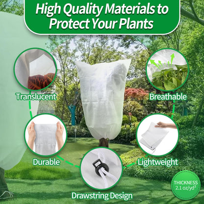 Plant Covers Freeze Protection, 10x50 FT Frost Cloths for Outdoor Plants, 0.9 oz/yd² Reusable Frost Blankets for Outdoor Plants, Row Covers for Vegetables Season Extension