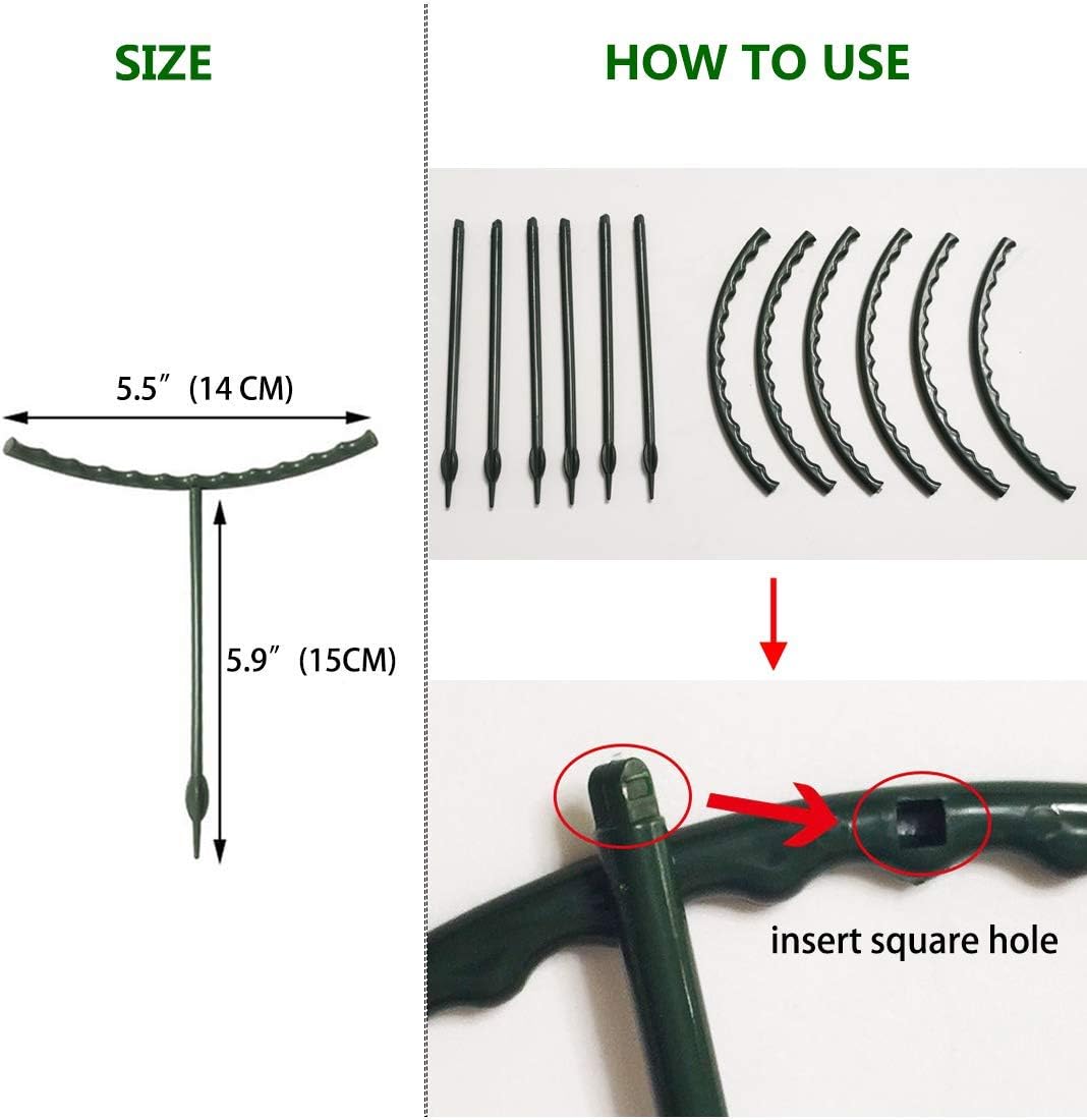 8 Pack Small Plant Support Plant Stakes, Adjustable Garden Single Stem Support Stake, Planter Support Ring for Orchid, Rose, Peony, Peppers and More, 12 inch