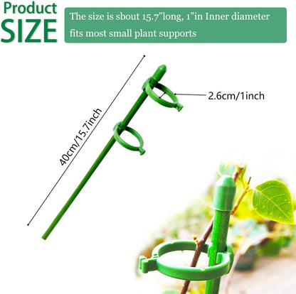 8 Pack Small Plant Support Plant Stakes, Adjustable Garden Single Stem Support Stake, Planter Support Ring for Orchid, Rose, Peony, Peppers and More, 12 inch
