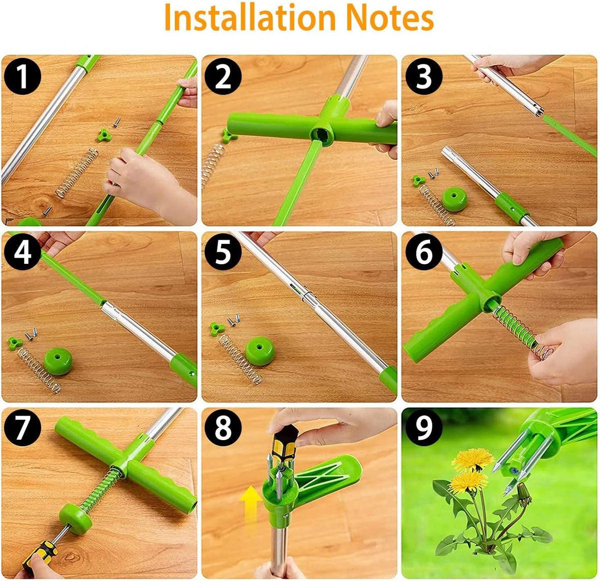 Weed Puller Tool, Stand Up Heavy Duty Manual 3 Claws Weed Remover Tool Root Pulling Tool Picker Grabber with Foot Pedal for Dandelion Effortless Garden Weed Removal