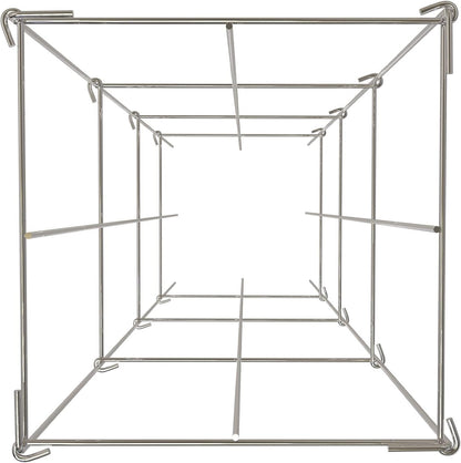 Tomato Cages, 11.8" x 11.8" x 46.1", 10 Packs Square Plant Support Cages, Silver PVC-Coated Steel Tomato Towers for Climbing Vegetables, Plants, Flowers, Fruits