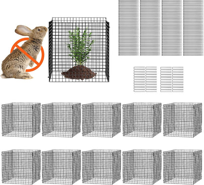 Tomato Cages, 11.8" x 11.8" x 46.1", 10 Packs Square Plant Support Cages, Silver PVC-Coated Steel Tomato Towers for Climbing Vegetables, Plants, Flowers, Fruits