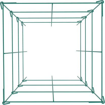 Tomato Cages, 11.8" x 11.8" x 46.1", 10 Packs Square Plant Support Cages, Silver PVC-Coated Steel Tomato Towers for Climbing Vegetables, Plants, Flowers, Fruits