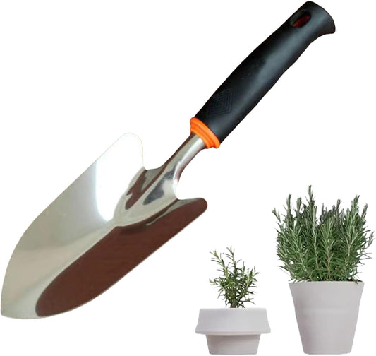 Garden Trowel Stainless Soft Grip, Heavy Pointed Shovel for Plant Dig Wee