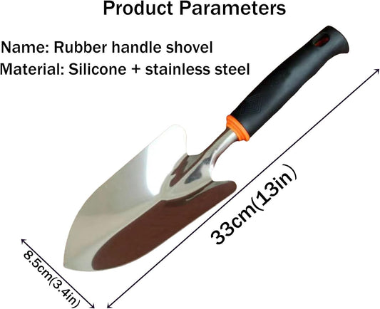 Garden Trowel Stainless Soft Grip, Heavy Pointed Shovel for Plant Dig Wee
