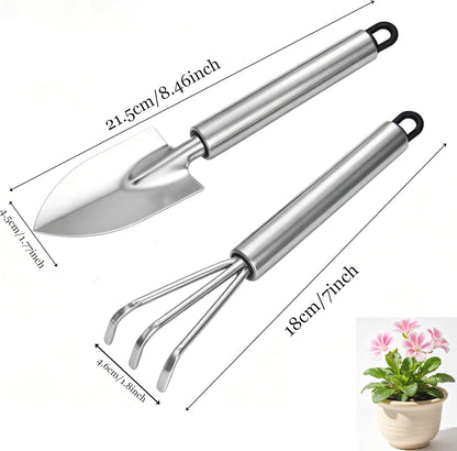 Garden Trowel Stainless Soft Grip, Heavy Pointed Shovel for Plant Dig Wee