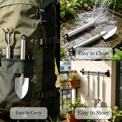 Garden Trowel Stainless Soft Grip, Heavy Pointed Shovel for Plant Dig Wee