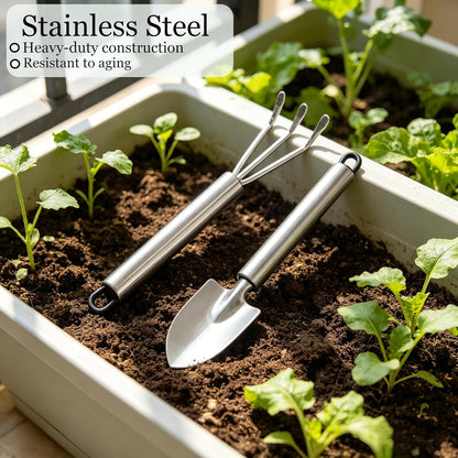 Garden Trowel Stainless Soft Grip, Heavy Pointed Shovel for Plant Dig Wee