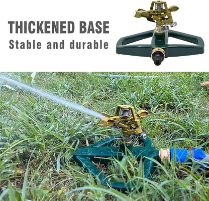 Metal Impact Lawn Sprinkler for Yard and Large Area, Adjustable Coverage up to 5,800 Sq. ft with Zinc Base and Metal Construction