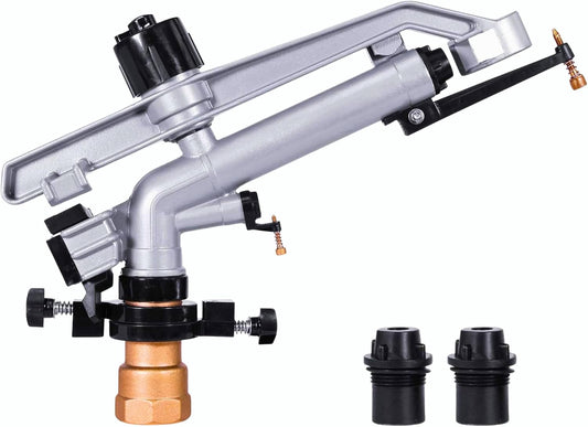 RK-67 1-1/2" FNPT Impact Mini-Gun Sprinkler with Nozzle Set - (12, 14, 16 mm) x 5 mm, NPT Female, 103.3 GSM Maximum Flow Rate