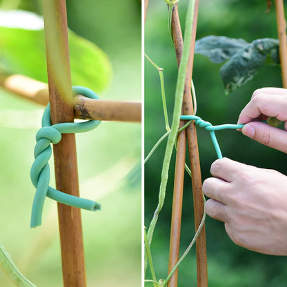 Soft Plant Tie, Garden Wire Tie for Plants Heavy Duty Reusable Plant Twist Ties for Gardening Home Office (Green, 32.8 feet)