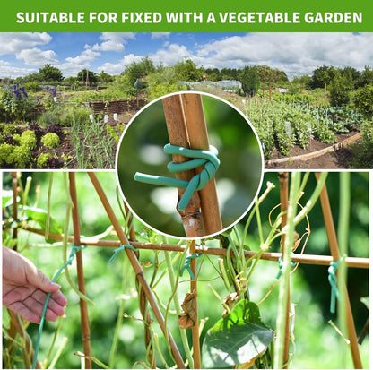 Soft Plant Tie, Garden Wire Tie for Plants Heavy Duty Reusable Plant Twist Ties for Gardening Home Office (Green, 32.8 feet)