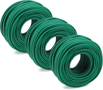 Soft Plant Tie, Garden Wire Tie for Plants Heavy Duty Reusable Plant Twist Ties for Gardening Home Office (Green, 32.8 feet)