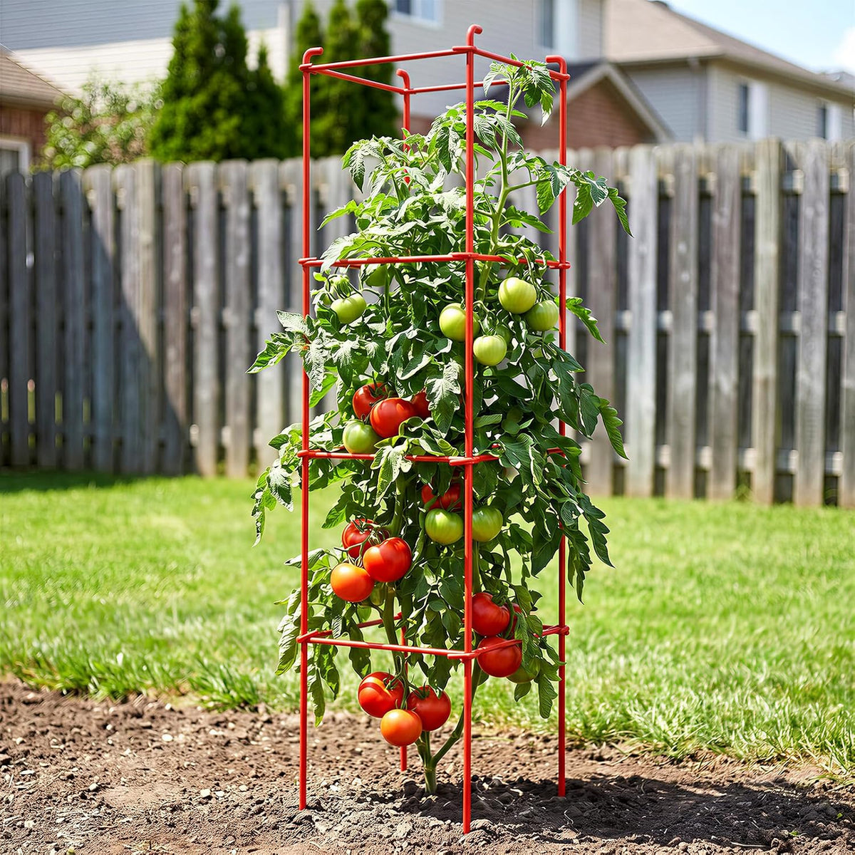 6-Pack 46inch Metal Tomato Cage for Garden Plant Support