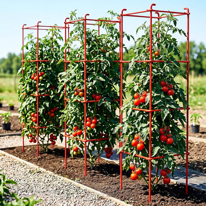 6-Pack 46inch Metal Tomato Cage for Garden Plant Support